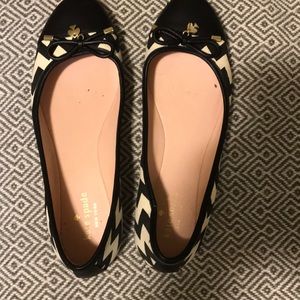 Kate spade black and white ballet flats